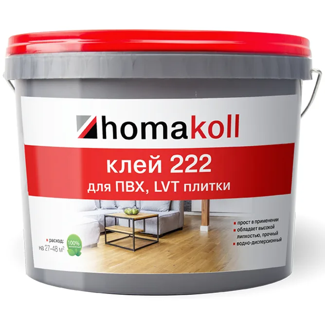 Клей для плитки ПВХ Homakoll 222 6 кг Клей для плитки ПВХ Homakoll 222 6 кг