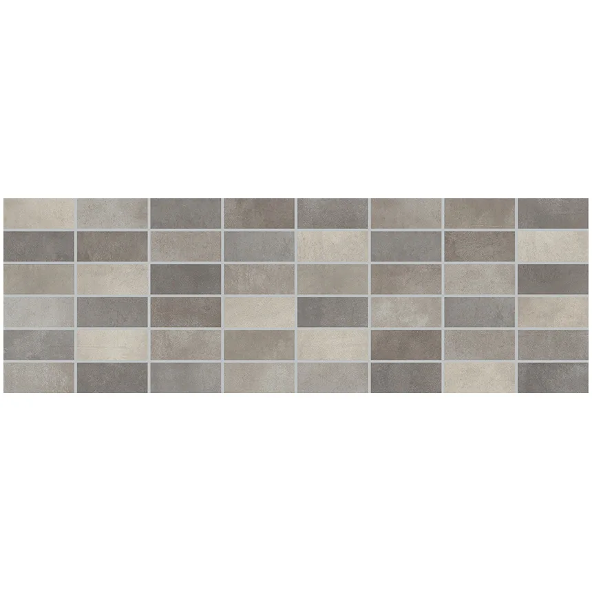 Декофон LB-CERAMICS Fiori Grigio Декор мозаика темно-серая 1064-0048/1064-0103 20х60 - фото 1