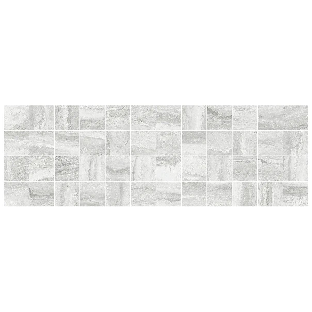 Мозаика Laparet Glossy Декор мозаичный серый MM11188 20х60 - фото 1