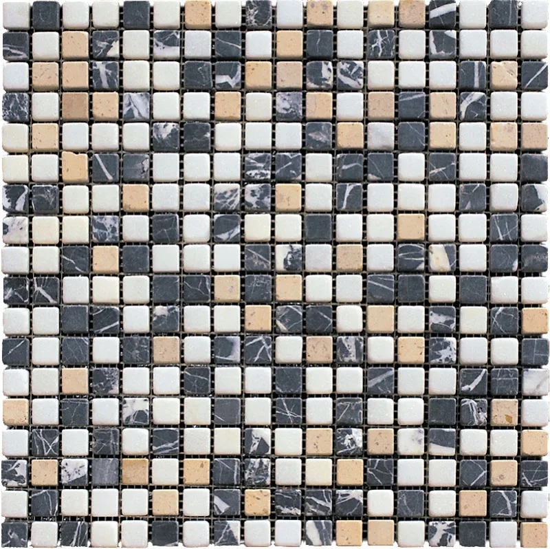 Мозаика MiR mosaic Natural Mix Мрамор бежевый, белый, черный 7MT-01-15T Мозаика MiR mosaic Natural Mix Мрамор бежевый, белый, черный 7MT-01-15T