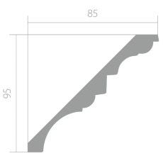Ultrawood CR 002 карниз белый под покраску 85х95х2440