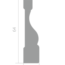 Ultrawood N 8500 наличник белый под покраску 15х64х2440