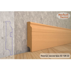 Плинтус Madest Decor из массива бука 02-120-22