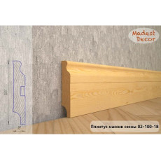 Плинтус Madest Decor из массива сосны 02-100-18