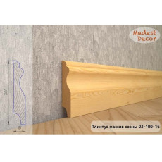 Плинтус Madest Decor из массива сосны 03-100-16