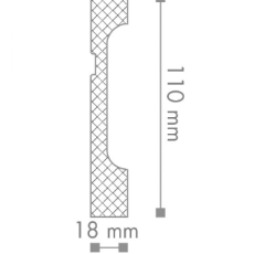 Плинтус дюрополимерный NMC Wallstyl FD11 18х110 мм