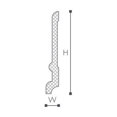 Плинтус дюрополимерный NMC Wallstyl FD21 20х130 мм