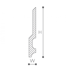 Плинтус дюрополимерный NMC Wallstyl FD22 18х130 мм