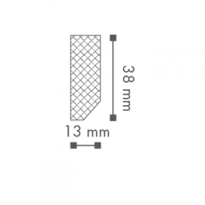 Плинтус дюрополимерный NMC Wallstyl FT1 13х38 мм