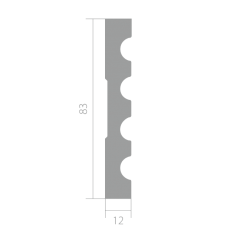 Ultrawood N 003 наличник белый под покраску 12х83х2440