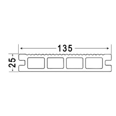 Террасная доска Bulros Base 135х25х3000 Кофе