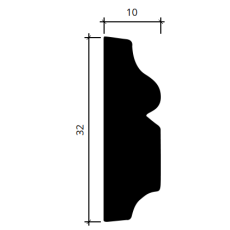 Молдинг дюрополимерный Европласт 6.51.323 10х32 мм