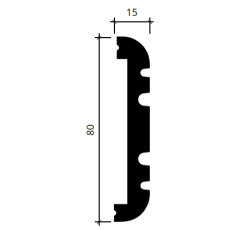 Молдинг дюрополимерный Европласт 6.51.706 15х80 мм