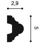 Молдинг полиуретановый Orac Decor P4020F Гибкий 29х50 мм