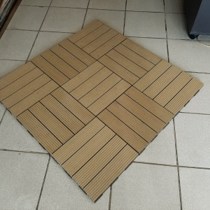 Садовый паркет из ДПК Woodvex Parquet Тик 25х300х300 мм
