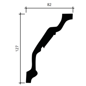 Карниз полиуретановый Европласт 1.50.255 82х127 мм