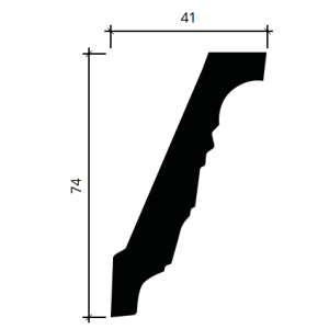 Карниз полиуретановый Европласт 1.50.283 41х74 мм