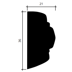 Молдинг полиуретановый Европласт 1.51.352 36х21 мм