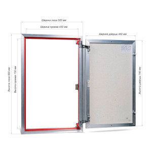 Люк распашной EuroFORMAT-R 4 поколения ЕТР 50х80