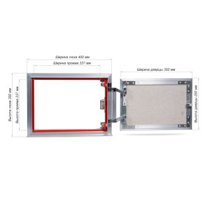 Люк распашной EuroFORMAT-R АТР 40х30