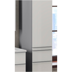 Пенал Smile Кристалл 30 лев. напольный, белый