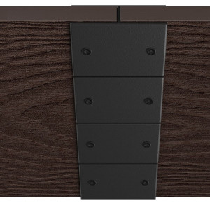 Соединительный элемент Holzhof 180град. для клумб 30х300 мм Чёрный