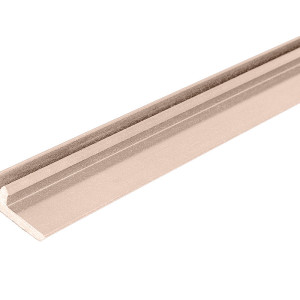 Стартовый и конечный профиль Holzhof ДПК + алюминий слоновая кость 20х40х3000 мм