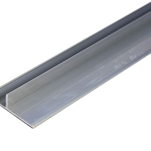 Стартовый и конечный профиль Holzhof ДПК + алюминий слоновая кость 20х40х3000 мм