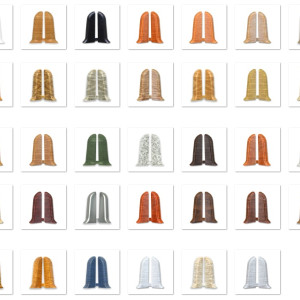 Торцевые окончания Royce 58 мм в цвет плинтуса