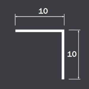 Уголок алюминиевый Евротрим матовое серебро 10х10