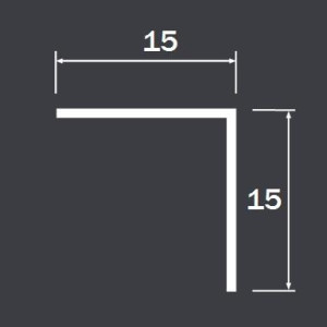 Уголок алюминиевый Евротрим золото 15х15