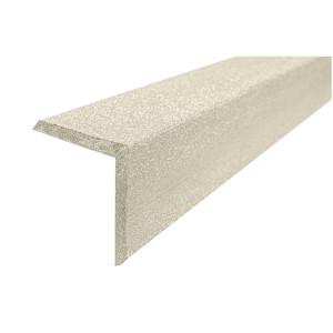 Уголок равнополочный Gardeck из ДПК Брашинг 57х57х3000 мм Слоновая кость