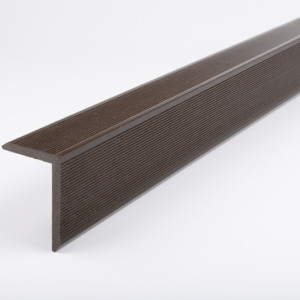 Уголок торцевой из МПК EcoDecking Шоколад 40х60х3000 мм