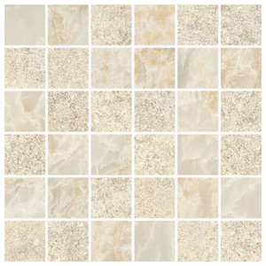 Мозаика Vitra Marble-Stone Кремовый Матовый-Лаппато Ректификат (5х5) 30х30 K9498848R001VTE0