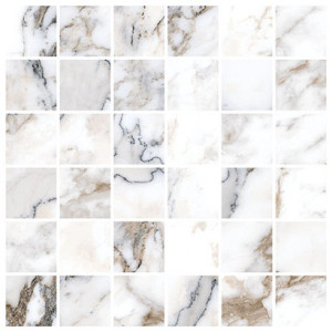Мозаика Vitra Marble-X Бреча Капрайа Белый Лаппато Ректификат (5х5) 30х30 K9498798LPR1VTE0
