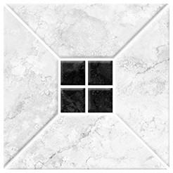 Декор Керамин Риальто 1С тип 1 серая 20х20