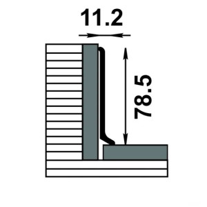 Алюминиевый плинтус Bonkeel ПЛ80 Чёрный 11.2х78.5х2500 мм (пог. м)