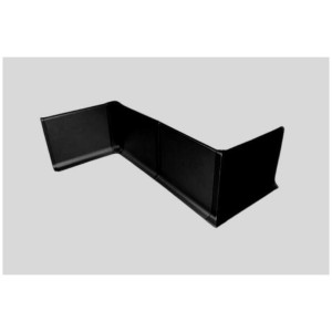 Алюминиевый плинтус Евротрим 2155 Чёрный анодированный 10х100 мм (пог. м)