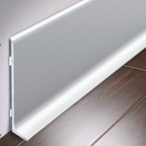 Алюминиевый плинтус Лука Пл 80-501 Серебро 11х80 мм (пог. м)