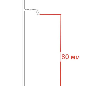 Плинтус Pro Design 323 скрытый Чёрный RAL9005 анодированный 12х80 мм (пог. м)