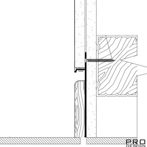 Плинтус Pro Design 323 скрытый Чёрный RAL9005 анодированный 12х80 мм (пог. м)