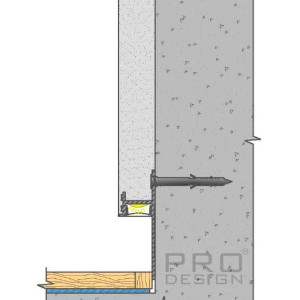 Плинтус Pro Design 7209 теневой скрытый Белый грунт 17.5х30х52х2700 мм (пог. м)