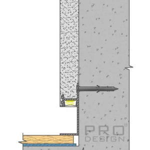 Плинтус Pro Design 7210 скрытый теневой Анодированный 17.5х52 мм (пог. м)