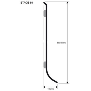 Алюминиевый плинтус Progress Profiles BTAA 80 10х80х3000 мм (пог. м)
