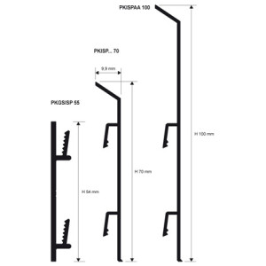 Алюминиевый плинтус Progress Profiles PKISPAA 10х70х2000 мм (пог. м)