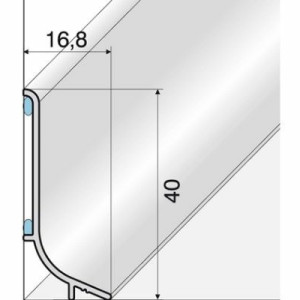 Алюминиевый плинтус самоклеющийся Effector Q63.00 Золото 16.8х40х2700 мм (пог. м)