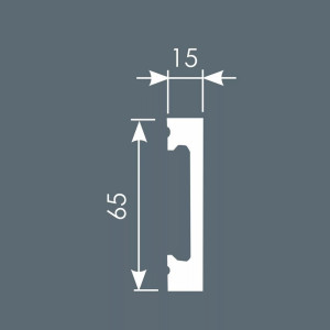 Плинтус CoSca PX050 15х65х2000 мм (пог. м)