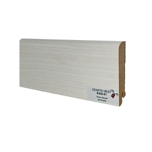 Плинтус Deartio Ликорн B302-01 Ясень белый 80х16х2050 мм (пог. м)