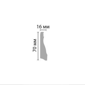 Плинтус Decomaster D193 16х70х2000 мм (пог. м)