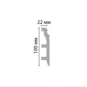 Плинтус Decomaster D232-114ДМ глянцевый 22х100х2400 мм (пог. м)